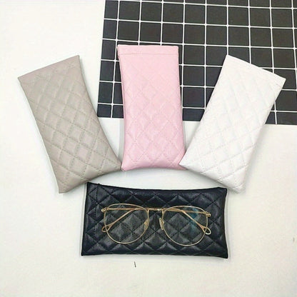 Eyewear Accessories - PU Leather Glasses Pouch Bag 8pcs - Waterproof Elastic Mouth Portable - product detail view 7
