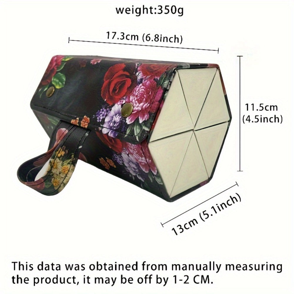 Eyewear Accessories - Roll-Up Hanging Glasses Organizer for Women - Multi-Pair PU Leather - product detail view 5