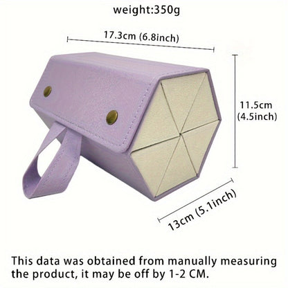 Eyewear Accessories - Roll-Up Hanging Glasses Organizer for Women - Multi-Pair PU Leather - product detail view 13