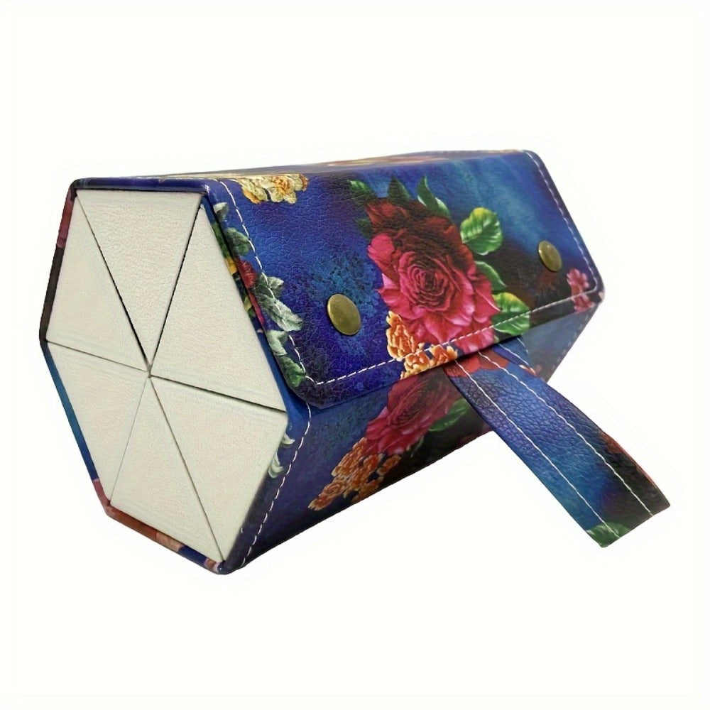 Eyewear Accessories - Roll-Up Hanging Glasses Organizer for Women - Multi-Pair PU Leather - product detail view 14