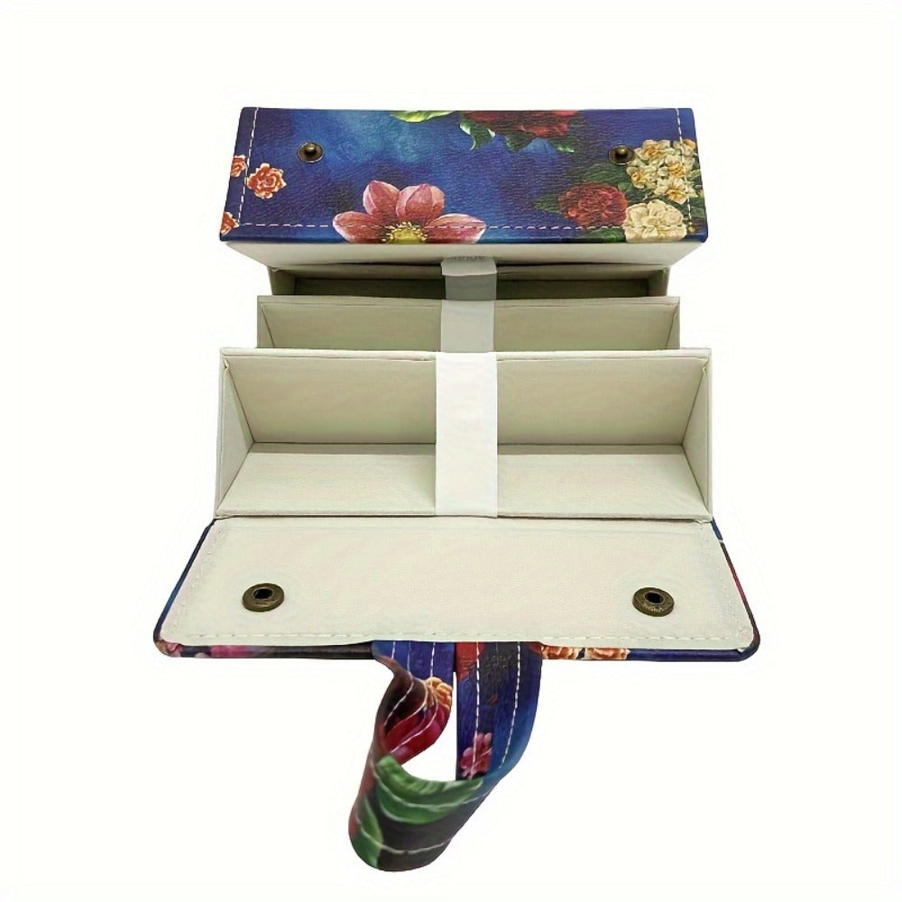 Eyewear Accessories - Roll-Up Hanging Glasses Organizer for Women - Multi-Pair PU Leather - product detail view 16