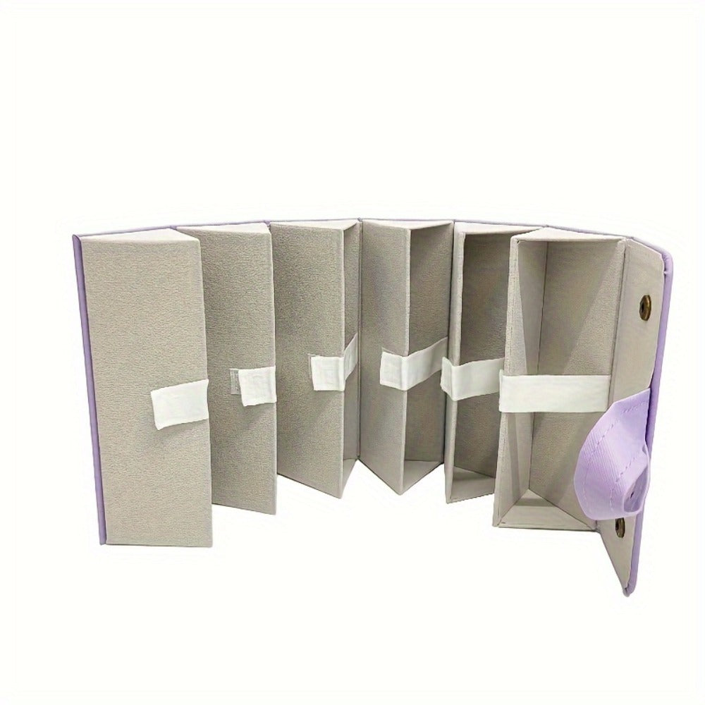 Eyewear Accessories - Roll-Up Hanging Glasses Organizer for Women - Multi-Pair PU Leather - product detail view 18