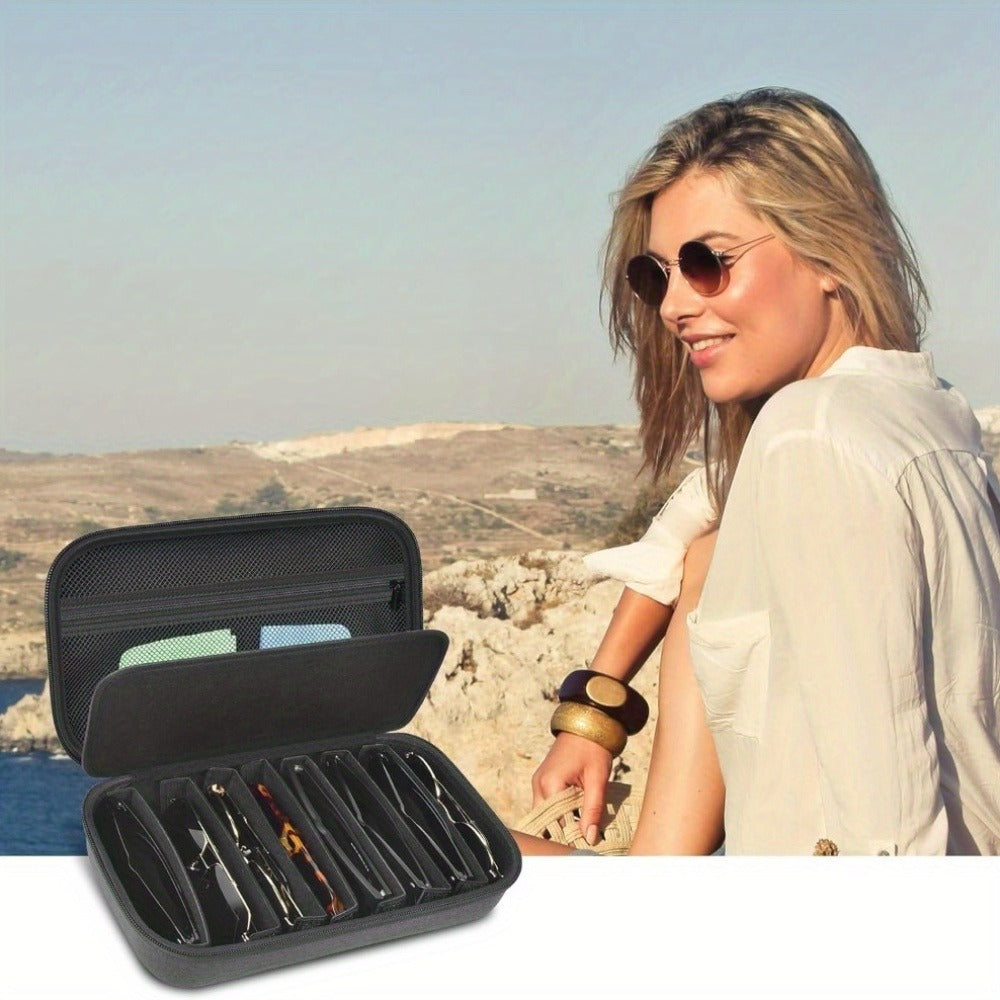 Eyewear Accessories - Sunglasses Organizer Case Travel Storage Bag Multi-Slot for Men Women - product detail view 10
