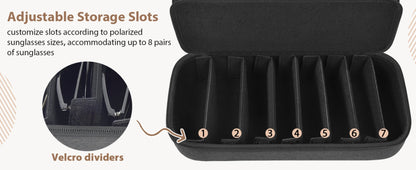 Eyewear Accessories - Sunglasses Organizer Case Travel Storage Bag Multi-Slot for Men Women - product detail view 27