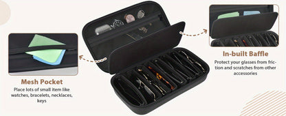 Eyewear Accessories - Sunglasses Organizer Case Travel Storage Bag Multi-Slot for Men Women - product detail view 28
