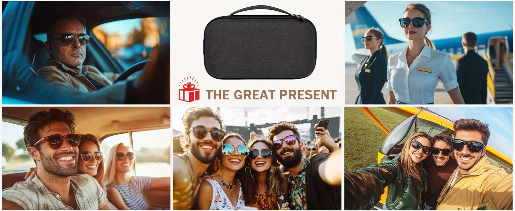 Eyewear Accessories - Sunglasses Organizer Case Travel Storage Bag Multi-Slot for Men Women - product detail view 31