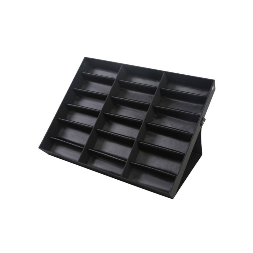 Eyewear Organizer - Eyeglass Display Case 18 Grids Box Velvet Glasses Storage Showcase Stand - product detail view 8
