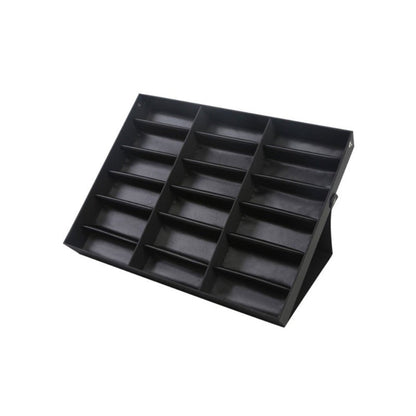 Eyewear Organizer - Eyeglass Display Case 18 Grids Box Velvet Glasses Storage Showcase Stand - product detail view 8