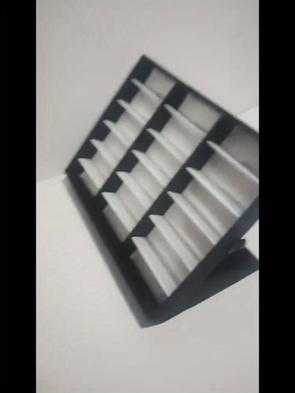 Eyewear Organizer - Eyeglass Display Case 18 Grids Box Velvet Glasses Storage Showcase Stand - product detail view 13