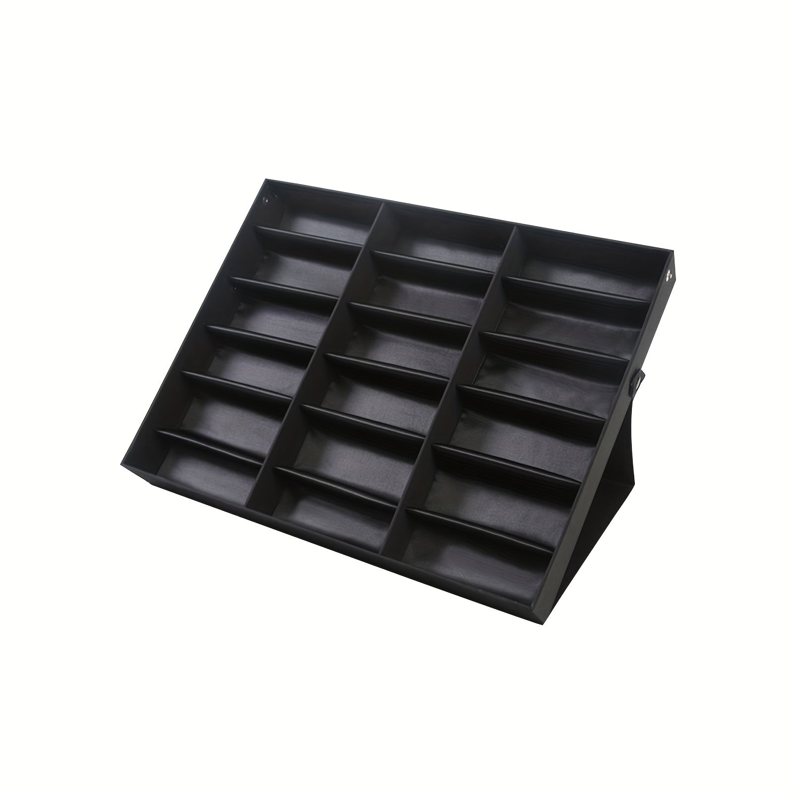 Eyewear Organizer - Eyeglass Display Case 18 Grids Box Velvet Glasses Storage Showcase Stand - product detail view 15