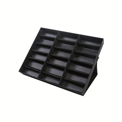 Eyewear Organizer - Eyeglass Display Case 18 Grids Box Velvet Glasses Storage Showcase Stand - product detail view 15