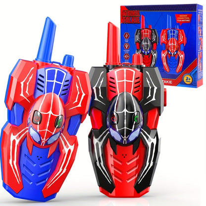 Spider Walkie Talkies for Kids – Long Range Outdoor Toy for Boys & Girls Ages 3-8, Camping Hiking Adventure Gift, 1-Pack & 2-Pack, Red Black & Pink