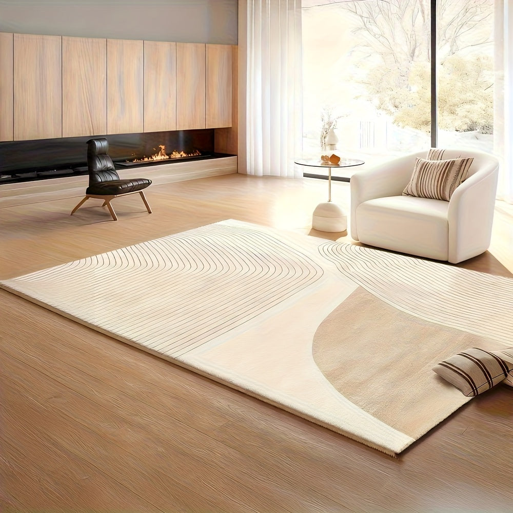 Floral Velvet-Style Area Rug in Five Sizes from 39 by 63 Inches to 79 by 118 Inches for Home and Everyday Use
