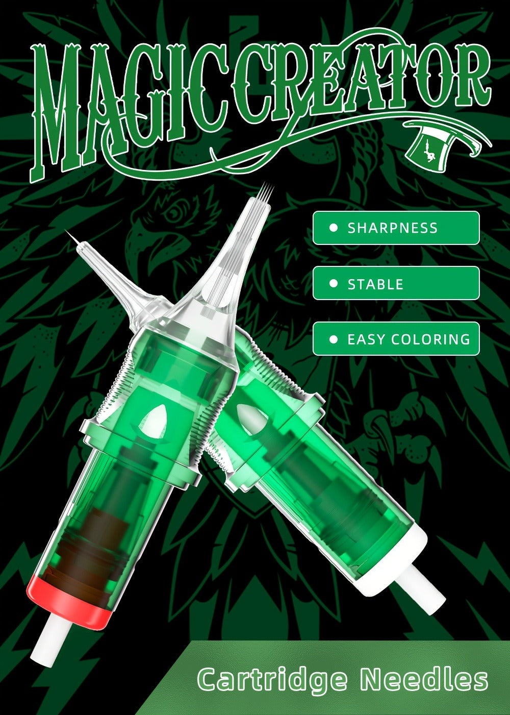 Disposable Tattoo Needles 20pcs Mixed Set RL RS M1 C-M — Multi-Gauge High Transparency Cartridge, Lasting Sharpness, Ample Ink Capacity, for Professional Artists & Beginners