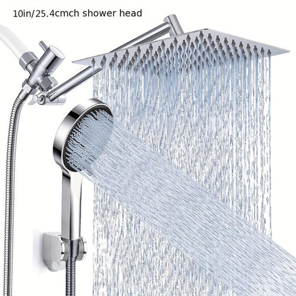 High-Pressure Handheld Rainfall Shower Head Combo with 11-Inch Extension Arm and Six Size-Finish Options