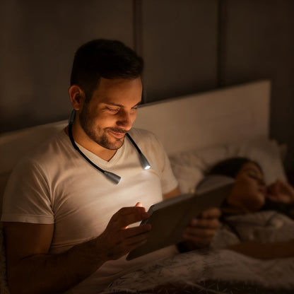Rechargeable Book Light for Reading in Bed – 80-Hour Battery, Bendable Neck, 3 Color Modes & 6 Brightness Levels, Bedside Night Reading Lamp for Knitting, Camping & Book Lovers Gift, Black