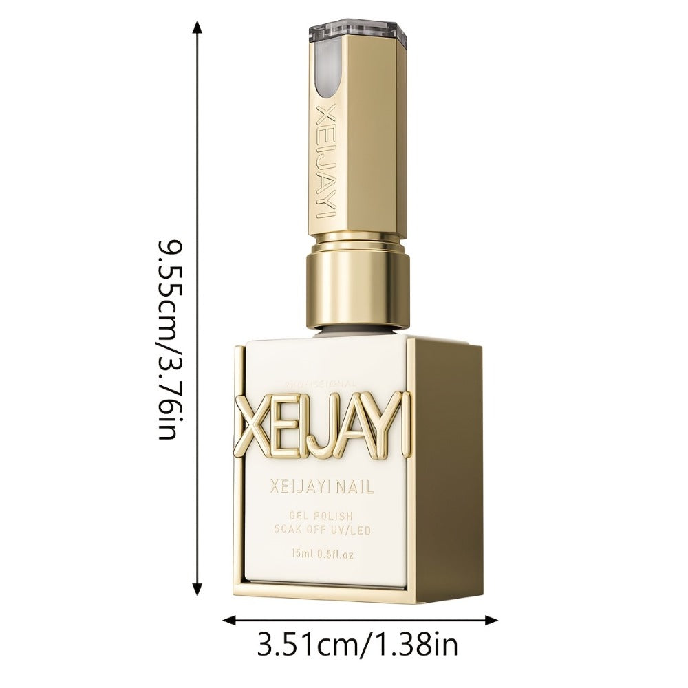 Gel Nail Polish Set with XEIJAYI Label, 9 Green Forest Colors in 0.51oz Photo Frame Bottles