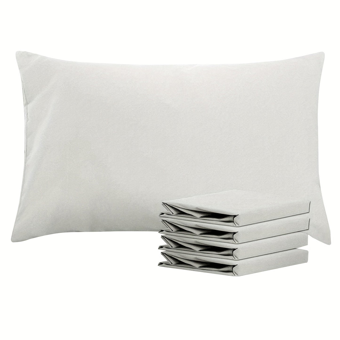 Four-Pack Queen Pillowcase Set in 32 Solid Colors with 20 x 30-Inch Size and Envelope Closure