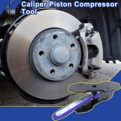 Brake Caliper Compression Tool Set – Quad Disc Piston Ratchet Press with 4 Spreader Plates, Car Brake Pad Retractor Compressor for Brake Pump Adjustment, Automotive DIY Repair