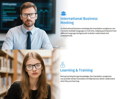 Smart Glasses 160-Language Translation Eyewear with Open-Ear Audio and 19 Photochromic Frame Options