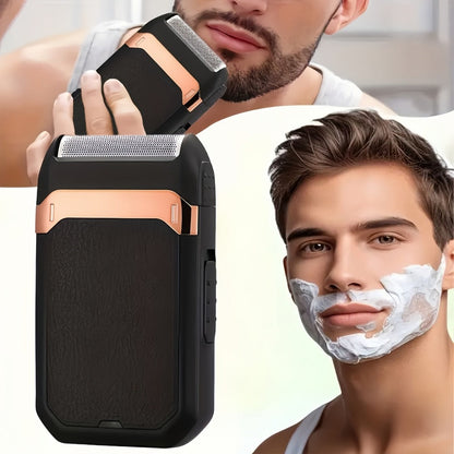 Black Foil Electric Shaver with Flip-Up Sideburn Trimmer, Rechargeable Body and 3.8-Inch Pictured Height