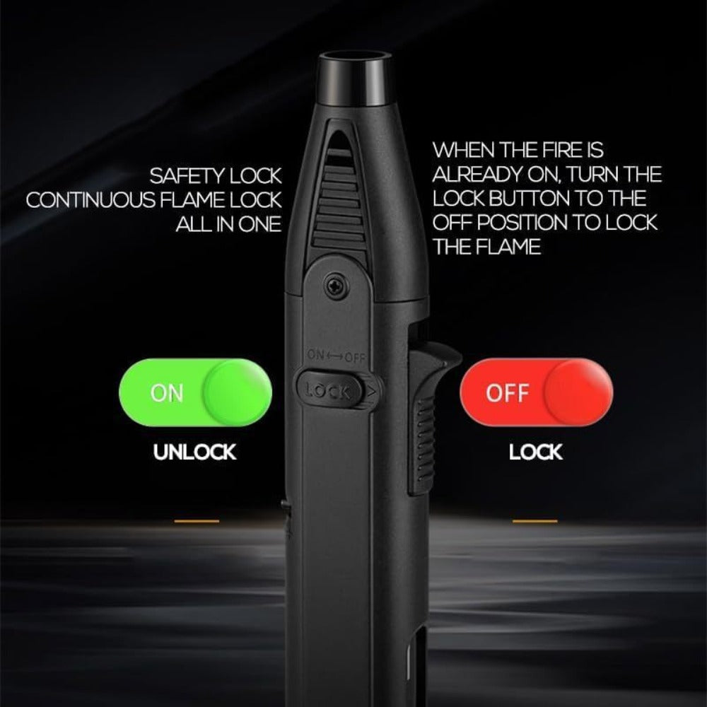 Long-Reach Torch Lighter Multipack with 10 or 15 Extended Igniters in Five Coordinated Body Colors