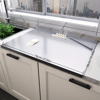 Cutting Board Stainless Steel Prep Surface in Four Sizes from 15.75 x 11.8 to 27.6 x 19.7 Inches