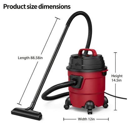 Wet Dry Vacuum Cleaner High-Power Bucket Type 5.28 to 6.6 Gallon Super Suction for Car and Home Dual-Use Cartridge Filter 40dB Quiet Motor Large Capacity Upgraded Deluxe Edition with Accessories