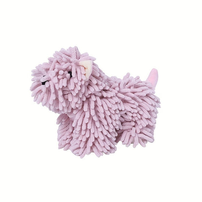 Puppy-Shaped Hanging Hand Towel in Pink or Blue Checkout Options for Kitchen or Bathroom Display