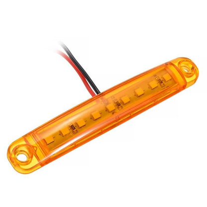 LED Side Marker Lights 20pcs, 12V 9-LED Clearance Indicator Lamp Bar for Truck Car Trailer, Waterproof Side Marker Light Kit in White Red Amber Blue Green