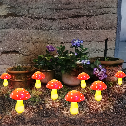 Solar Mushroom Garden Lights Outdoor 8 LED 8 Modes, for Garden, Pathway and Patio Lighting