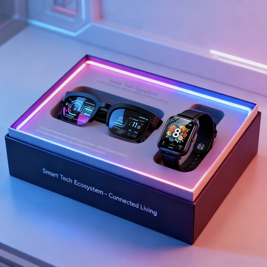 Smartwatch and Glasses 2-Piece Bundle with 1.83 Inch Touchscreen and Wireless Calling Set Options