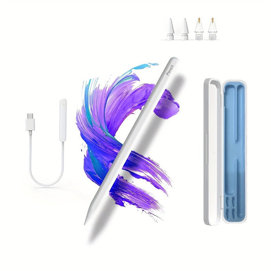 iPad Stylus Pencil 2nd Generation Magnetic Wireless Charging Palm Rejection Tilt Sensitivity Compatible with iPad Pro 11 12.9 2018-2024 iPad Air 3-6 iPad Mini 5-7 iPad 6th-10th Gen Includes 3 Tips – White
