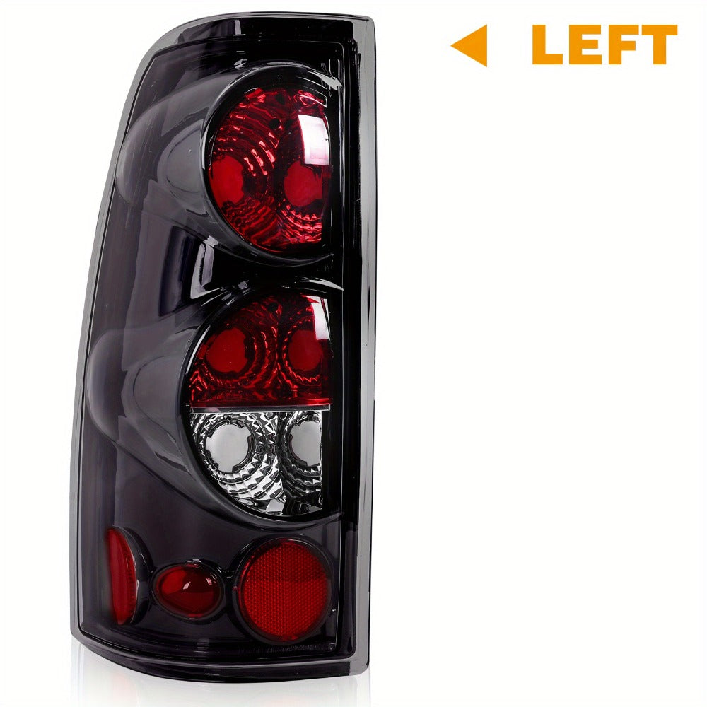 Tail Lights for Chevy Silverado 1500 2500 3500 1999-2006 & GMC Sierra 1999-2003 – Direct Replacement Pair | Black Housing | Smoked Gray / Red / Smoked Lens Options
