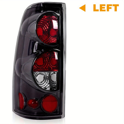 Tail Lights for Chevy Silverado 1500 2500 3500 1999-2006 & GMC Sierra 1999-2003 – Direct Replacement Pair | Black Housing | Smoked Gray / Red / Smoked Lens Options