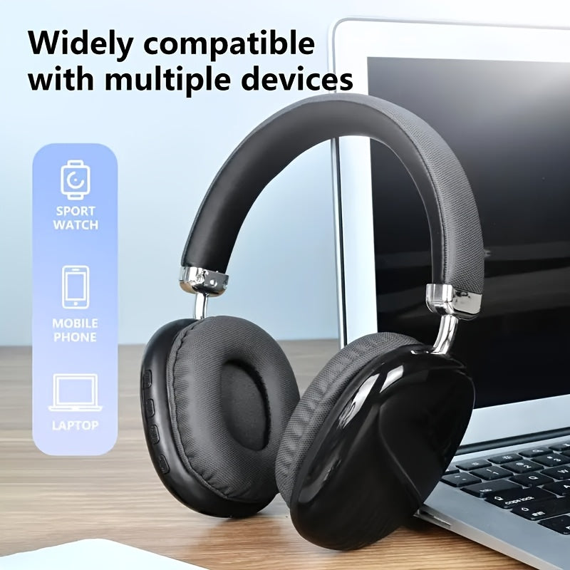 HiFi Deep Bass Noise Cancelling Wireless Earphones with Built-In HD Microphone, Stereo In-Ear Headphones for Travel Office Laptop Phone, Comfortable All-Day Fit, Gift for Men Women
