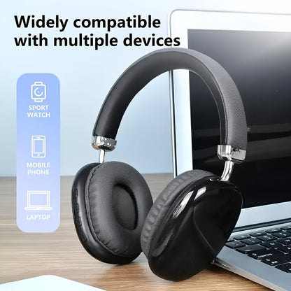 HiFi Deep Bass Noise Cancelling Wireless Earphones with Built-In HD Microphone, Stereo In-Ear Headphones for Travel Office Laptop Phone, Comfortable All-Day Fit, Gift for Men Women