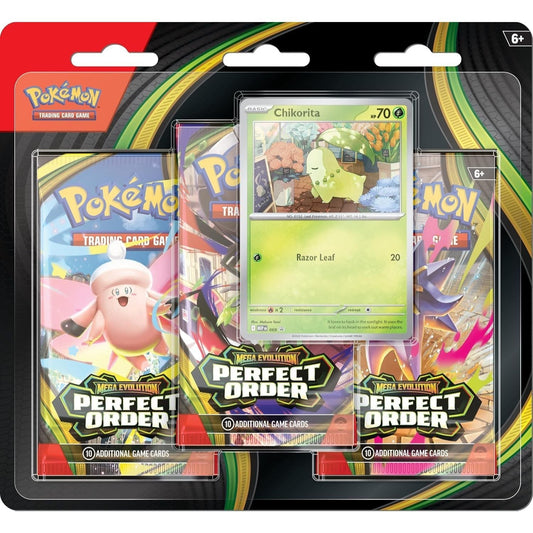 Trading Card Game Perfect Order Three-Booster Pack Blister with Approximately 30 Cards Total