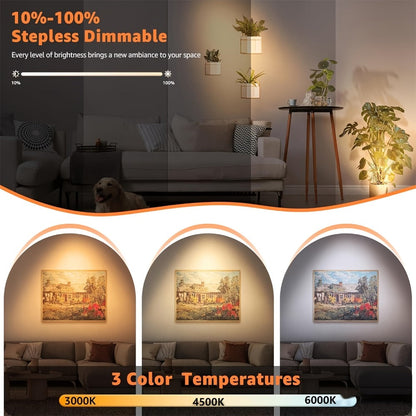 Rechargeable Indoor Spotlight LED – 3-Color Dimmable with Remote & Timer, 350° Adjustable, 2500mAh Battery, Magnetic Base Wall Accent Light for Pictures, Plants & Artwork (White / Black, 1 or 2 Pack)
