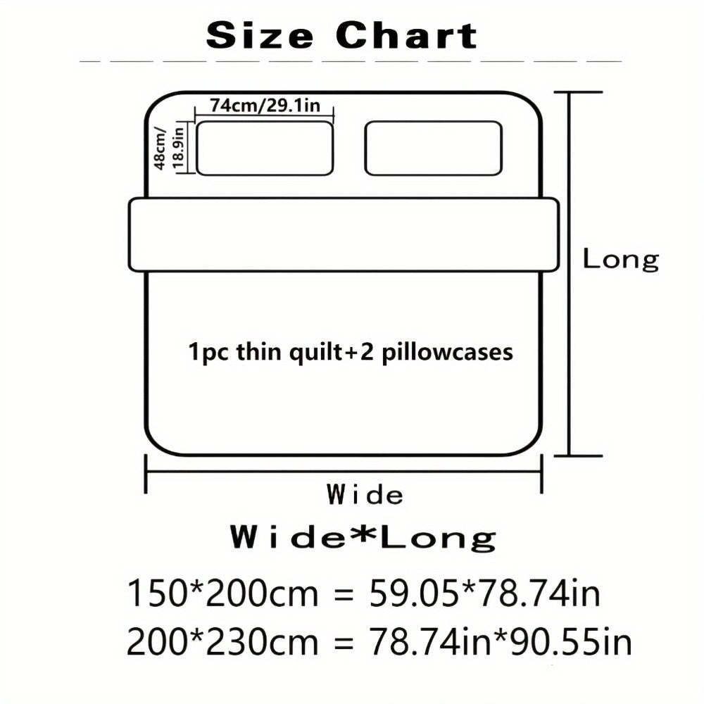 Three-Piece Heart-Print Quilt Set with One Quilt and Two Pillowcases in Two Love Set Checkout Sizes