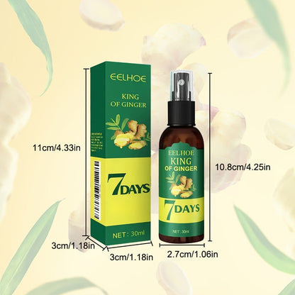 Ginger & Biotin Hair Growth Gift Set 2-Pack - Ginger Scalp Oil + Biotin Strengthening Serum 7-Day Nourishing Treatment for Hair Loss Moisturizing All Hair Types Women Men