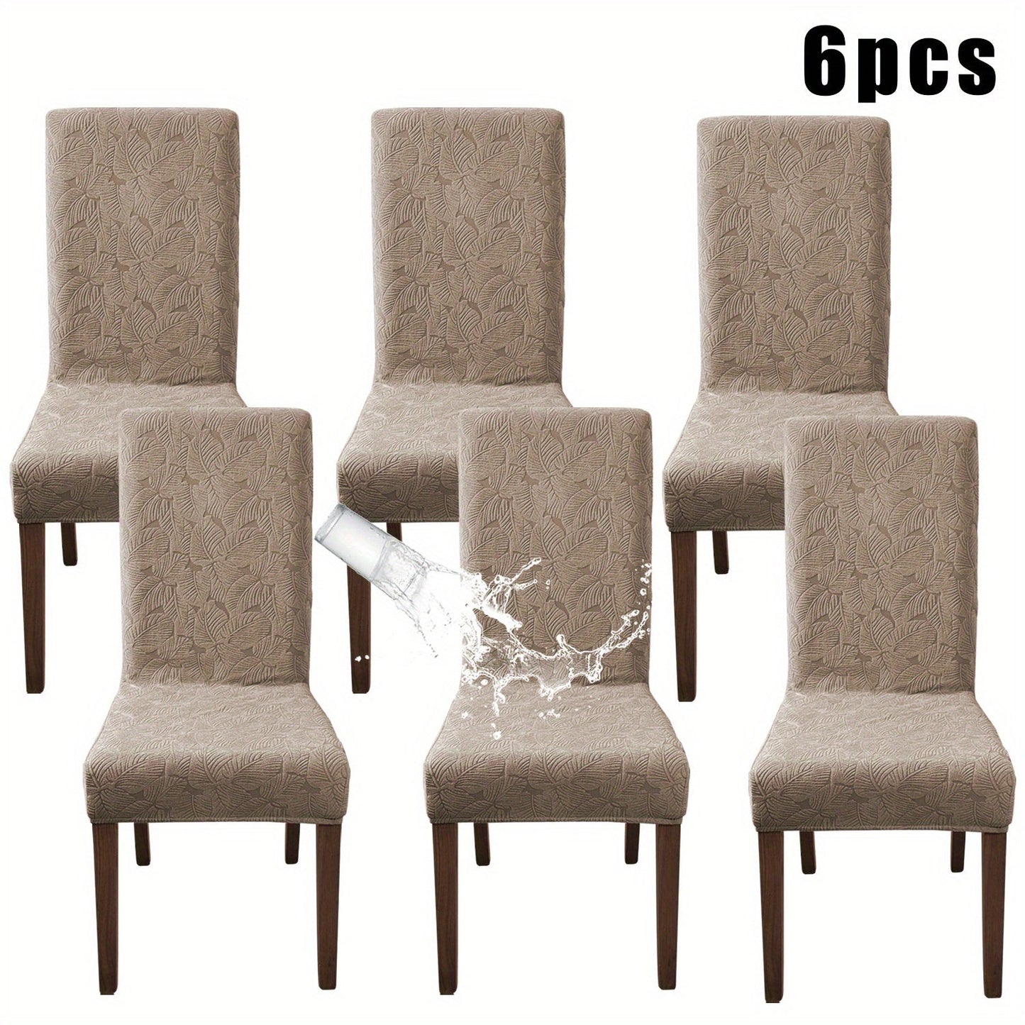 Stretch Dining Chair Covers Set of 4/6 - Plant Print Slipcovers for Dining Room Kitchen Chairs, Elastic Parsons Chair Protector, Home Decor