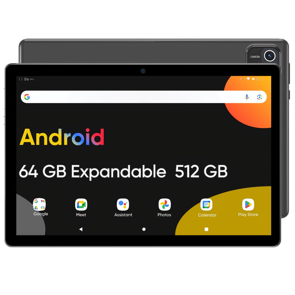 Android Tablet 10.1-Inch with Android 14, 6GB Total RAM, 64GB Internal Storage and 6000mAh Battery