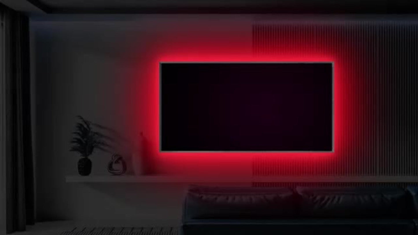 RGB TV Backlight LED Strip, 3m USB-Powered Kit with App, Handheld Remote and Inline Music Controller