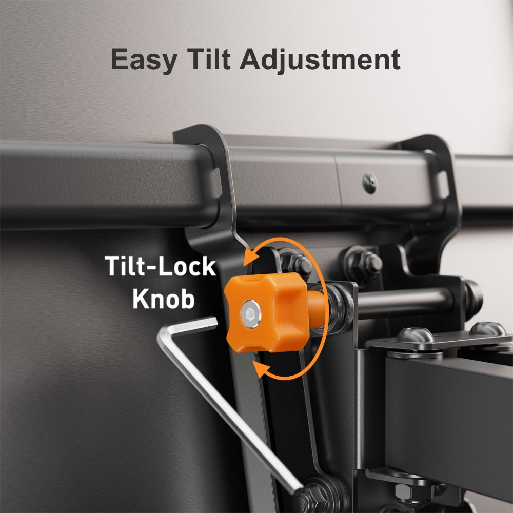 Heavy Duty TV Wall Mount 40-85 Inch 132 lbs – Full Motion Dual Articulating Arms, Tool-Free Tilt Swivel Extend Rotate Level, VESA 600x400mm, Fits 16" Studs, Steel Bracket for Large Flat Screen TVs