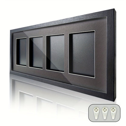 Wall-Mounted Trading Card Display Frame with Wood-Fiber Construction and 1, 2, 4, 6 or 10 Grid Options