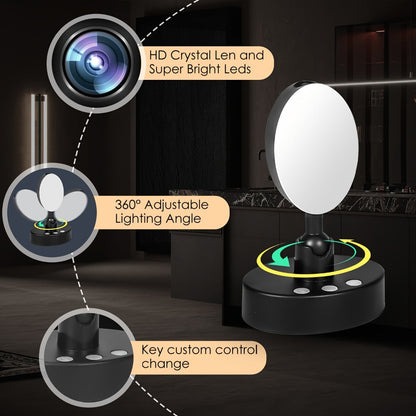 Smoke Face Projection Lamp Color-Changing LED Night Light – 360° Rotatable Ambiance Projector, Adjustable Brightness, USB Rechargeable, Multi-Mode Button Control for Bedroom Wall & Ceiling Decor