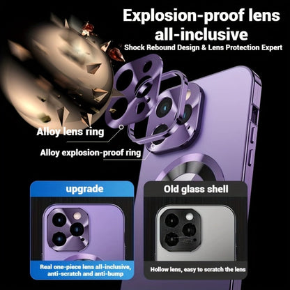 Phone Case Privacy Screen with Aluminum Alloy Frame, Rear Stand and MagSafe Support for iPhone 15 Pro
