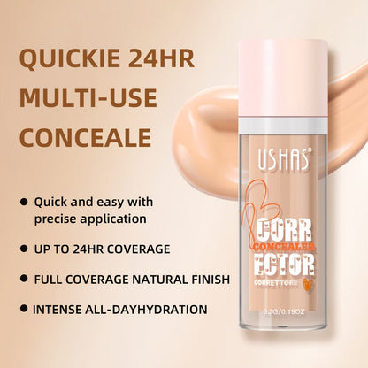 Liquid Concealer with Doe-Foot Applicator, 5.3 g Net Weight and 12 Numbered Shade Options from #01 to #12