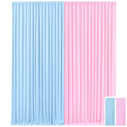 Two-Panel Photography Backdrop Curtain Set in 16 Colors with 59 x 85-Inch Panels and Pole Pockets